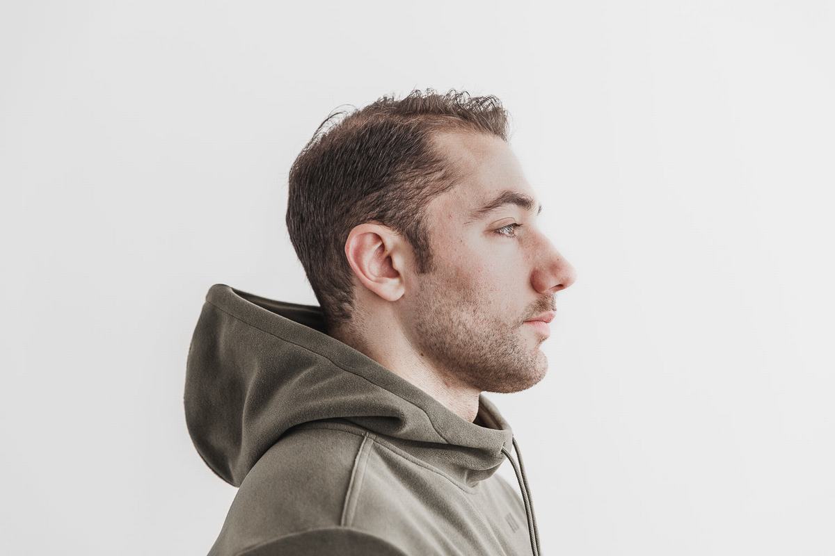 Nobull Arctic Men's Hoodie Green | Australia (JP0698)